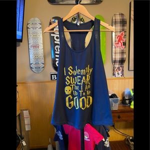 Tank Top Harry Potter solemnly swear that I am up to no good glitter skull